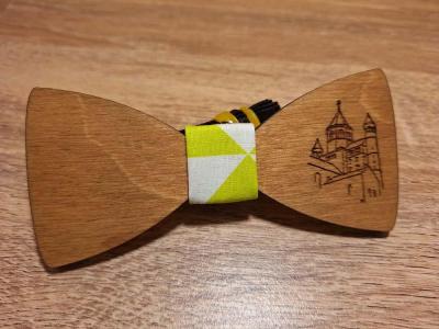 Noeud Papillon en bois - Gravé Collégiale