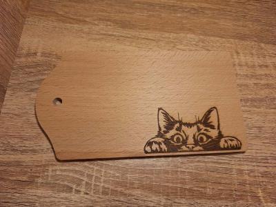 Tartinette gravée chat