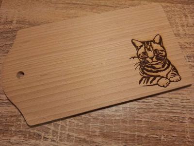 Tartinette gravée chat