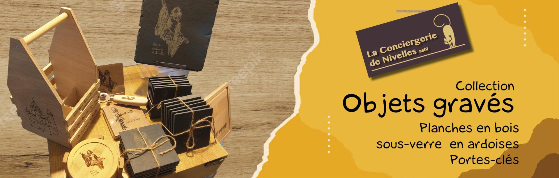 Bannière objets gravés