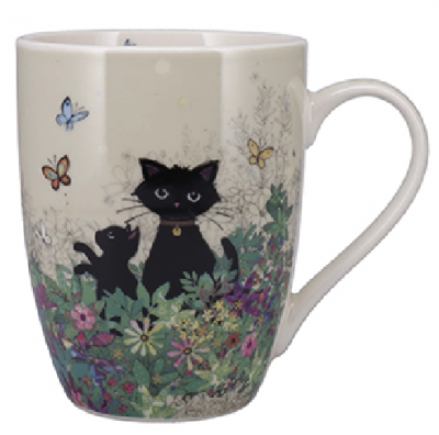 Mug arrondi chatons jardin