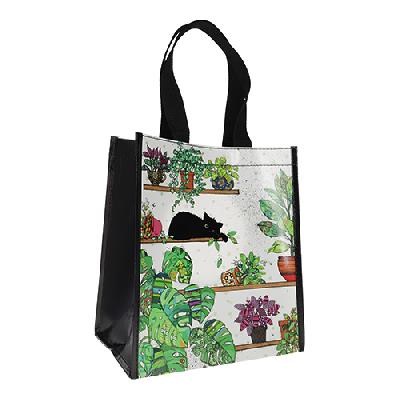 Sac cabas chat plantes